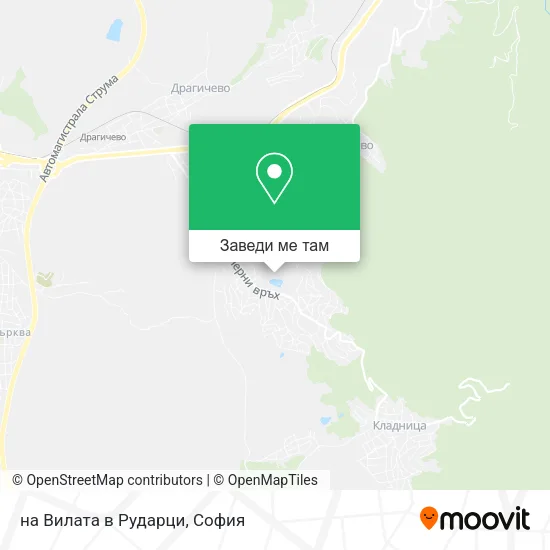 на Вилата в Рударци карта
