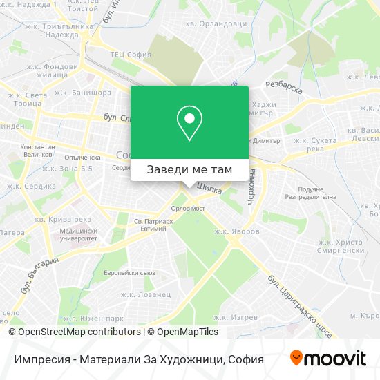 Импресия - Материали За Художници карта