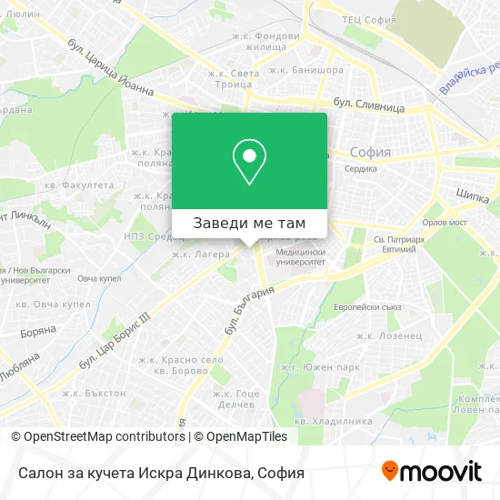 Салон за кучета  Искра Динкова карта