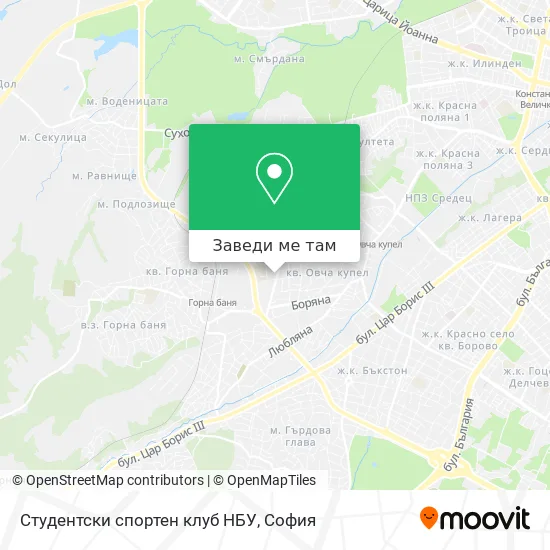 Студентски спортен клуб НБУ карта