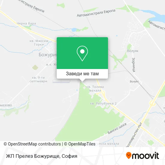 ЖП Прелез Божурище карта