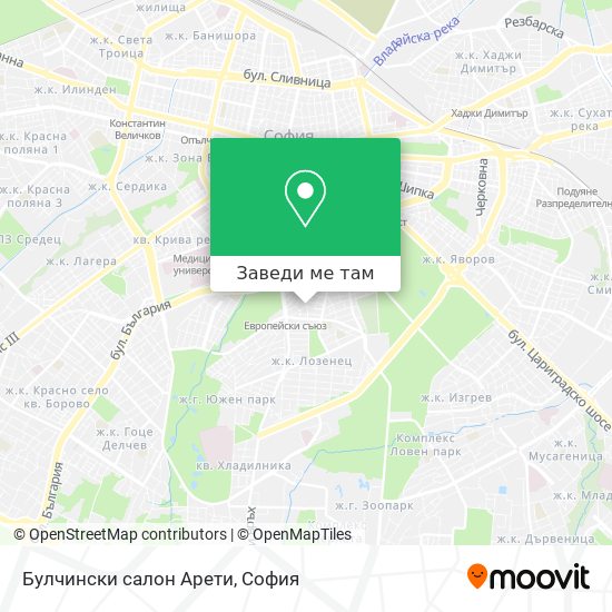 Булчински салон  Арети карта