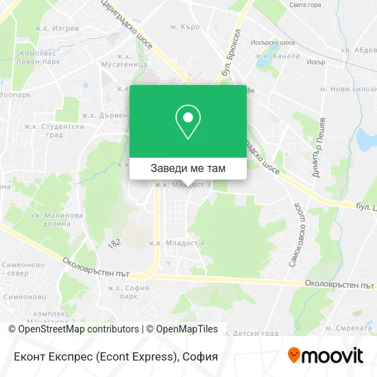 Еконт Експрес (Econt Express) карта