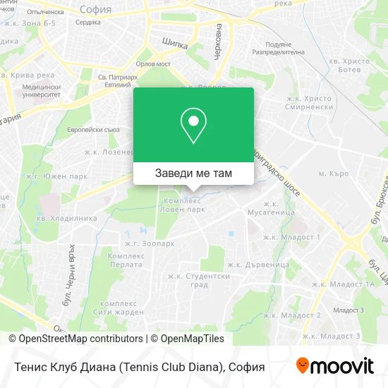 Тенис Клуб Диана (Tennis Club Diana) карта