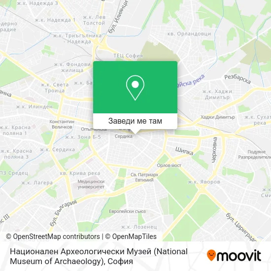 Национален Археологически Музей (National Museum of Archaeology) карта