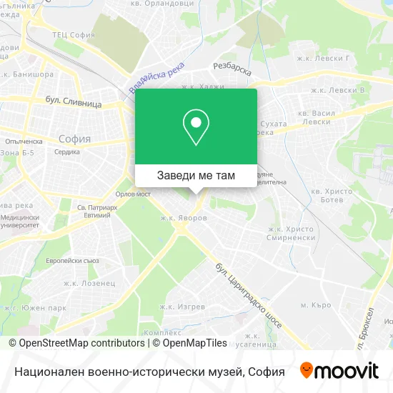 Национален военно-исторически музей карта