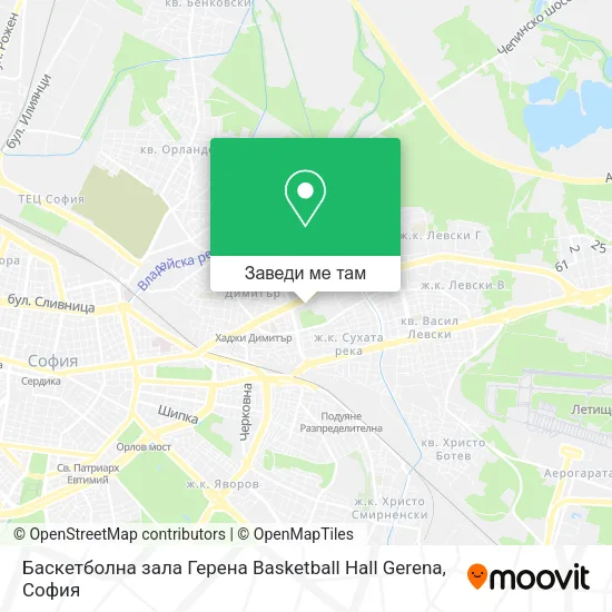 Баскетболна зала  Герена  Basketball Hall Gerena карта