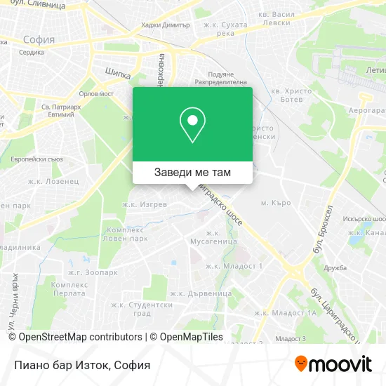 Пиано бар Изток карта