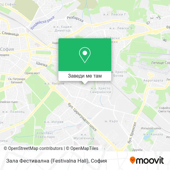 Зала  Фестивална  (Festivalna Hall) карта