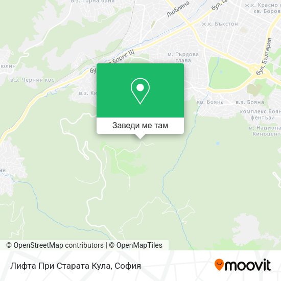 Лифта При Старата Кула карта