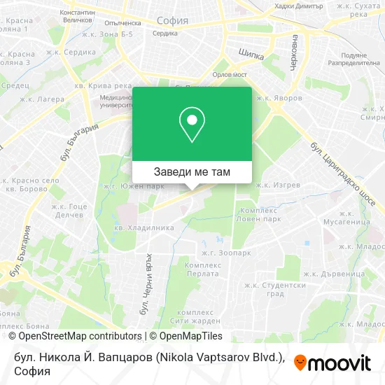 бул. Никола Й. Вапцаров (Nikola Vaptsarov Blvd.) карта