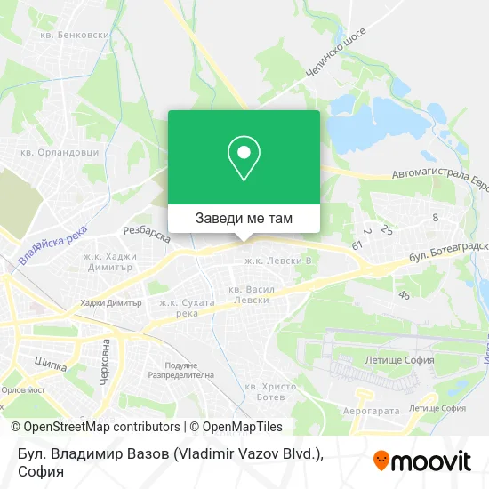 Бул.  Владимир Вазов  (Vladimir Vazov Blvd.) карта