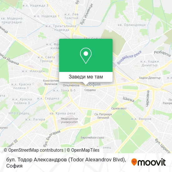 бул. Тодор Александров (Todor Alexandrov Blvd) карта