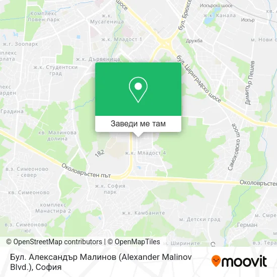 Бул.  Александър Малинов  (Alexander Malinov Blvd.) карта