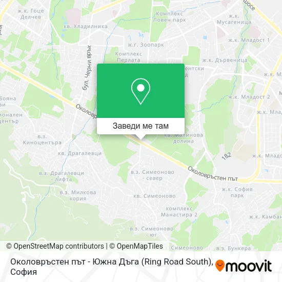 Околовръстен път - Южна Дъга (Ring Road South) карта