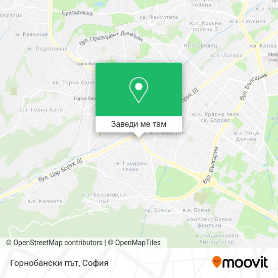 Горнобански път карта