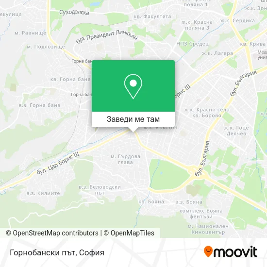 Горнобански път карта