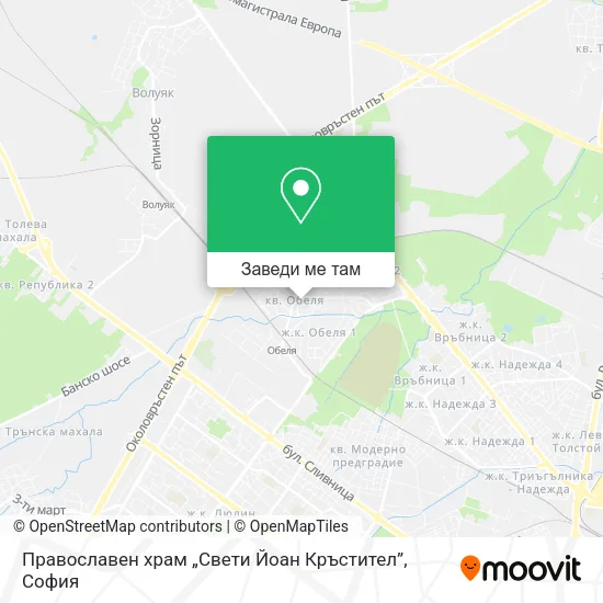 Православен храм „Свети Йоан Кръстител” карта