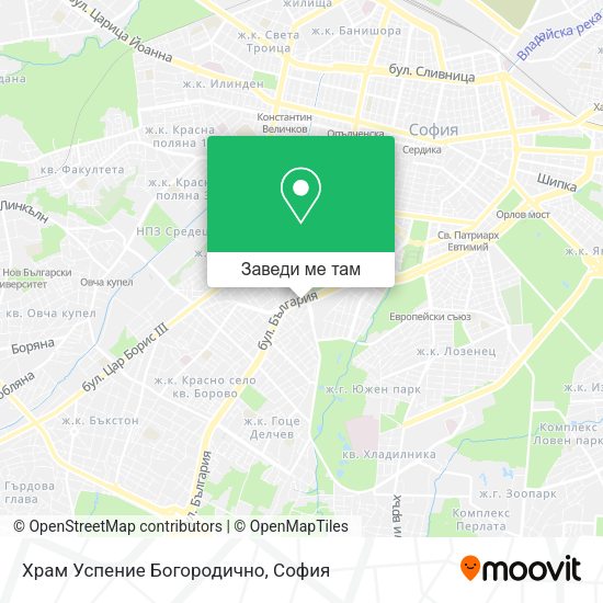 Храм Успение Богородично карта