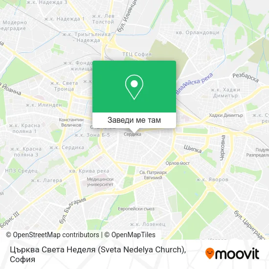 Църква Света Неделя (Sveta Nedelya Church) карта