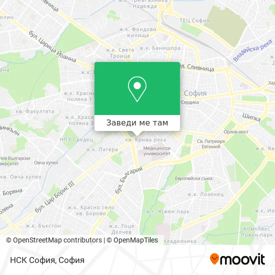 НСК София карта
