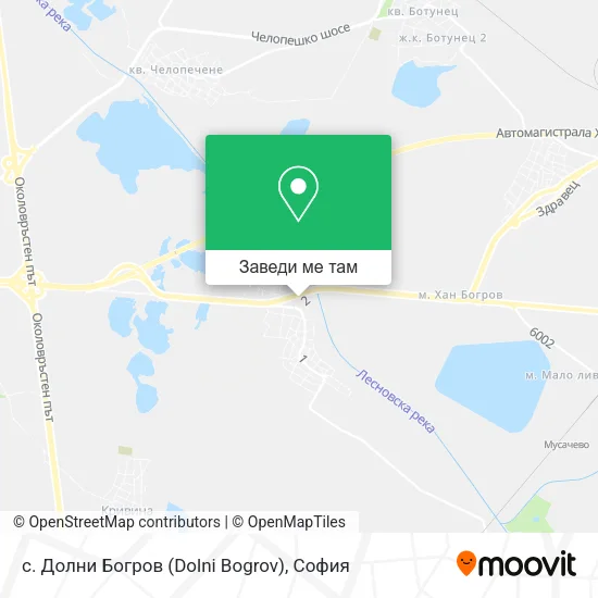 с. Долни Богров (Dolni Bogrov) карта
