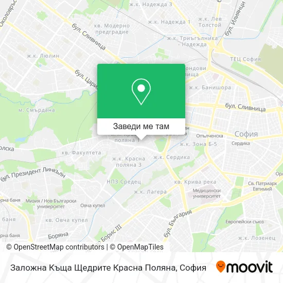 Заложна Къща Щедрите Красна Поляна карта