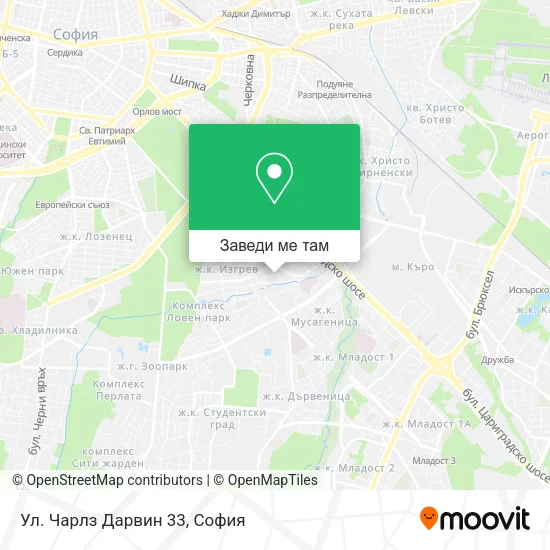 Ул.   Чарлз Дарвин 33 карта