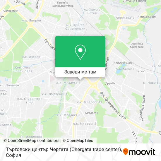 Търговски център  Чергата  (Chergata trade center) карта