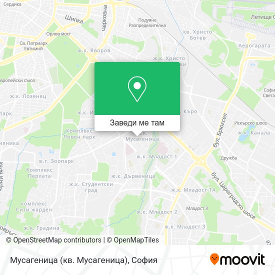 Мусагеница (кв. Мусагеница) карта
