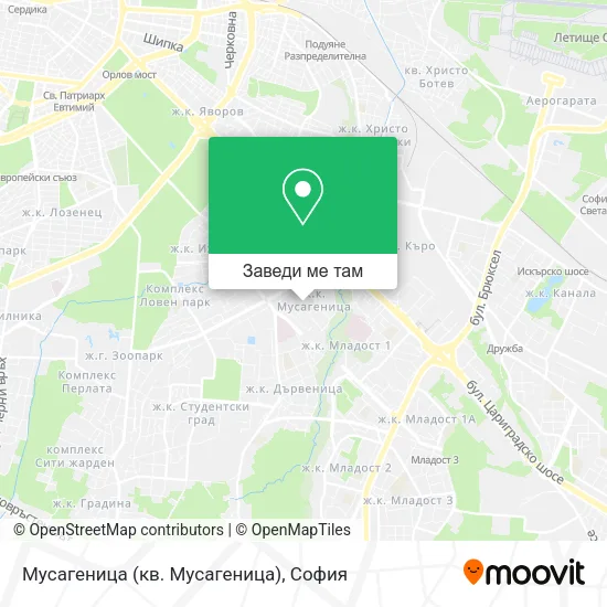 Мусагеница (кв. Мусагеница) карта