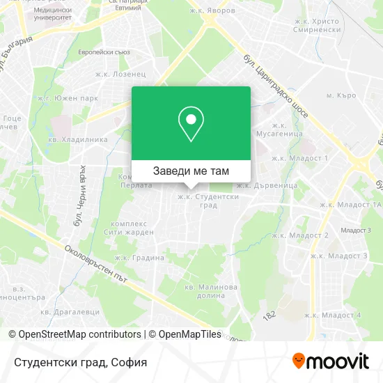 Студентски град карта