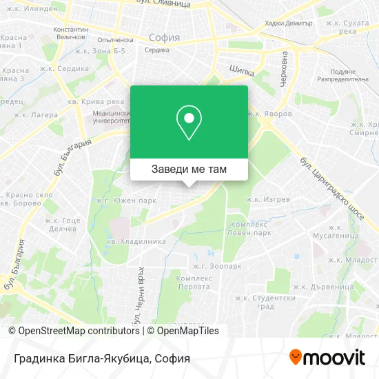 Градинка Бигла-Якубица карта