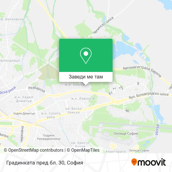 Градинката пред бл. 30 карта