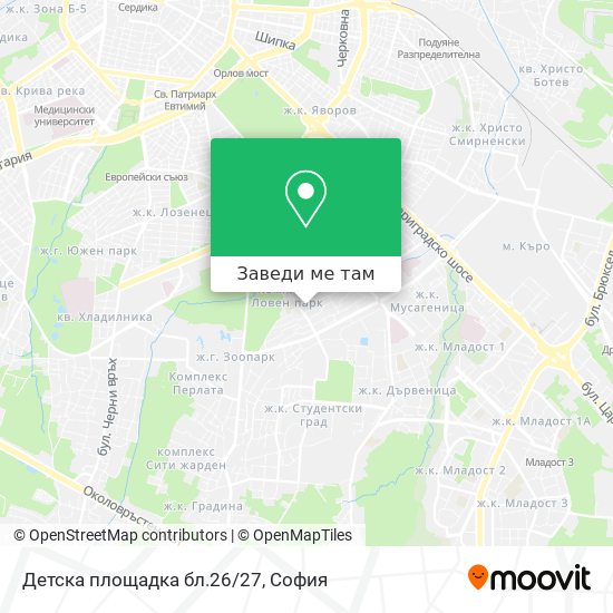 Детска площадка бл.26/27 карта