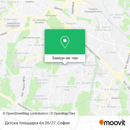 Детска площадка бл.26/27 карта