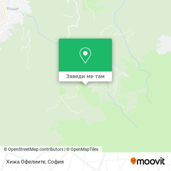 Хижа  Офелиите карта