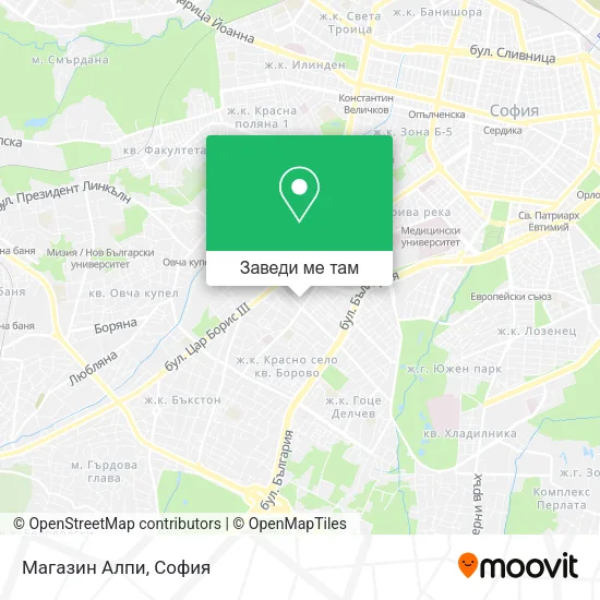 Магазин Алпи карта