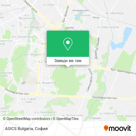 ASICS Bulgaria карта