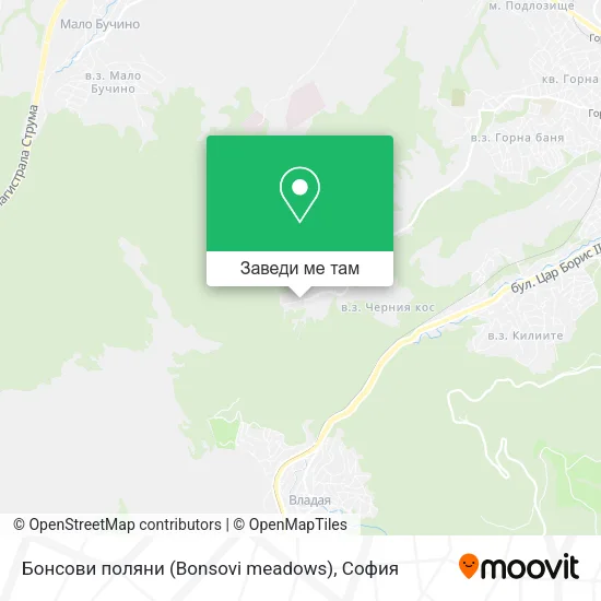 Бонсови поляни (Bonsovi meadows) карта