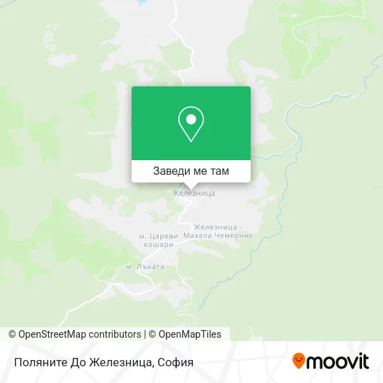 Поляните До Железница карта