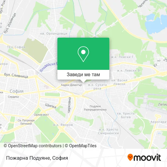 Пожарна Подуяне карта
