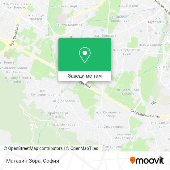 Магазин Зора карта