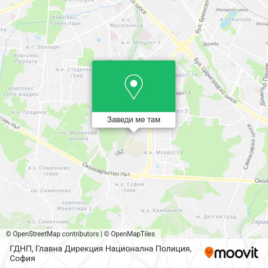 ГДНП, Главна Дирекция Национална Полиция карта