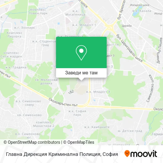 Главна Дирекция Криминална Полиция карта