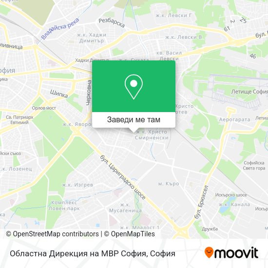 Областна Дирекция на МВР София карта