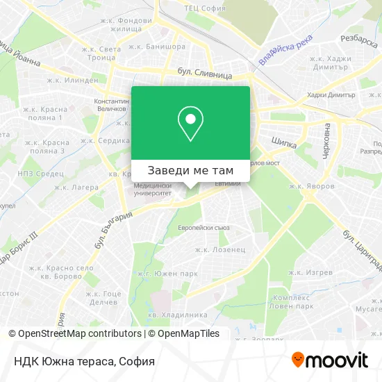 НДК Южна тераса карта