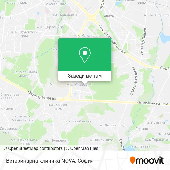 Ветеринарна клиника NOVA карта