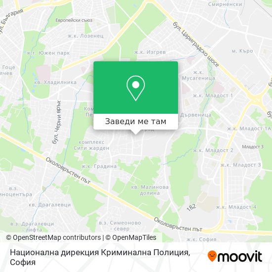 Национална дирекция Криминална Полиция карта