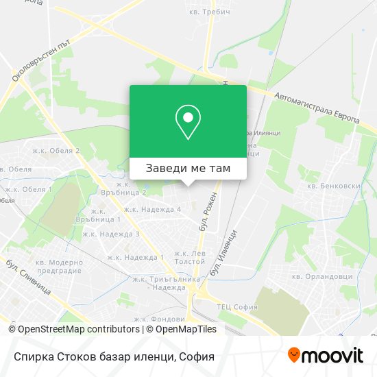 Спирка  Стоков базар иленци карта